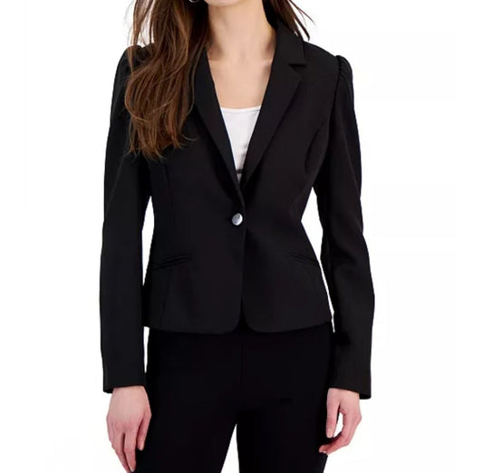 Women's INC International Concepts Puff-Shoulder One-Button Blazer XL MSRP $89