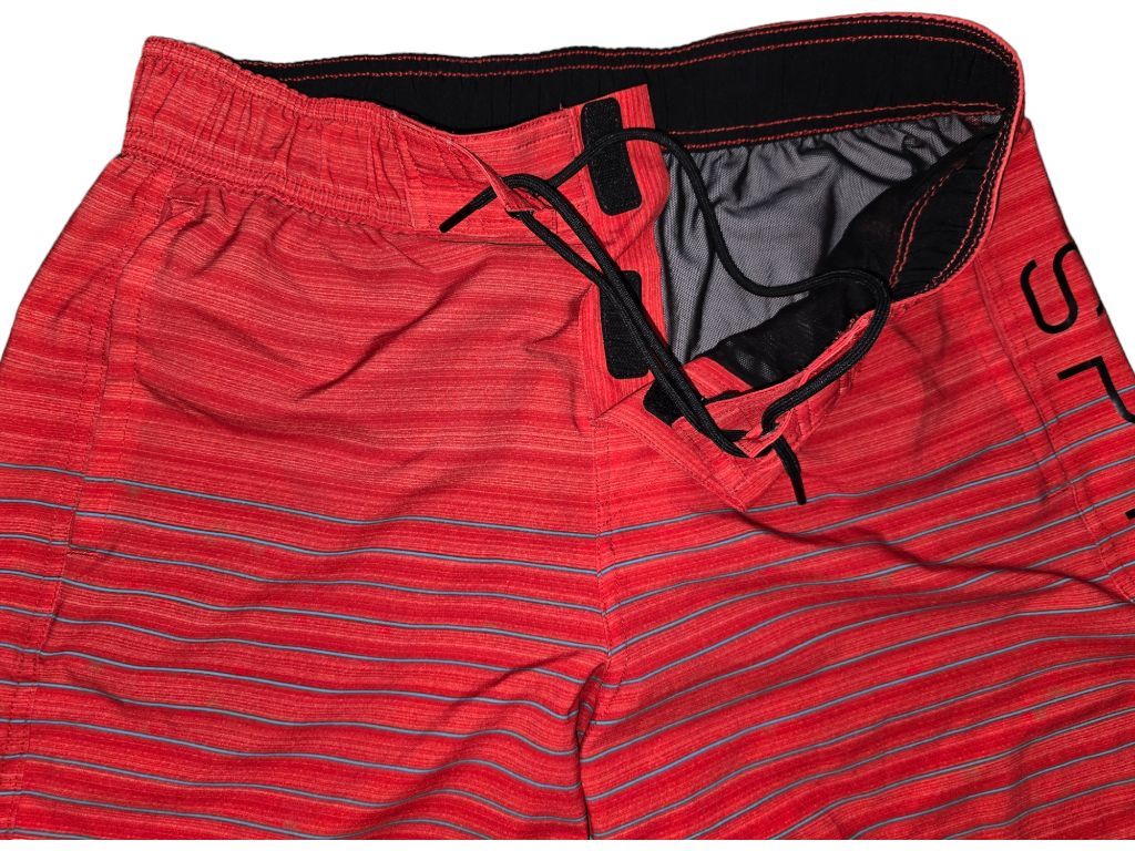 Men's Spyder Swim Trunks - Size M - Red Striped