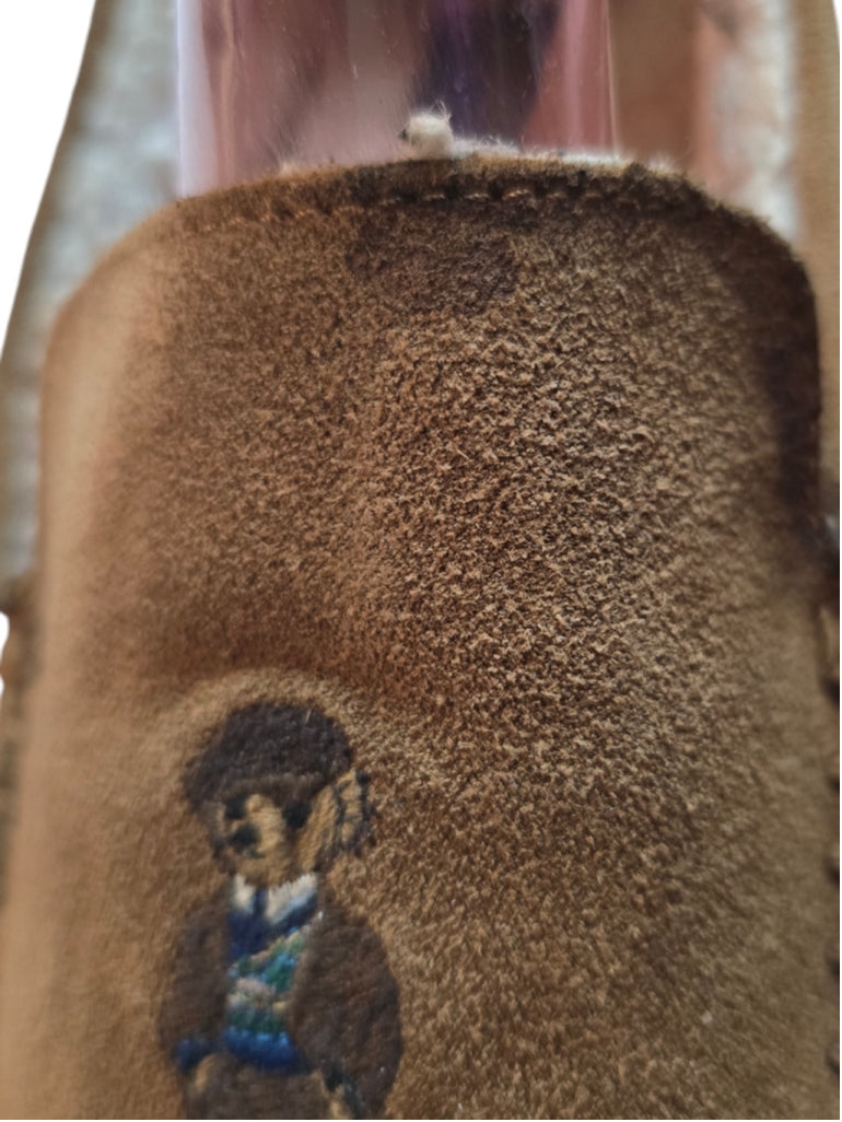 Polo Ralph Lauren Men's Brown Collins Heritage Icon Polo Bear Suede Slippers 11