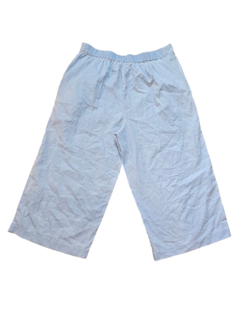 Women's BCBGeneration Light Blue Capri 100% Cotton Beach Pants Size L MSRP $88