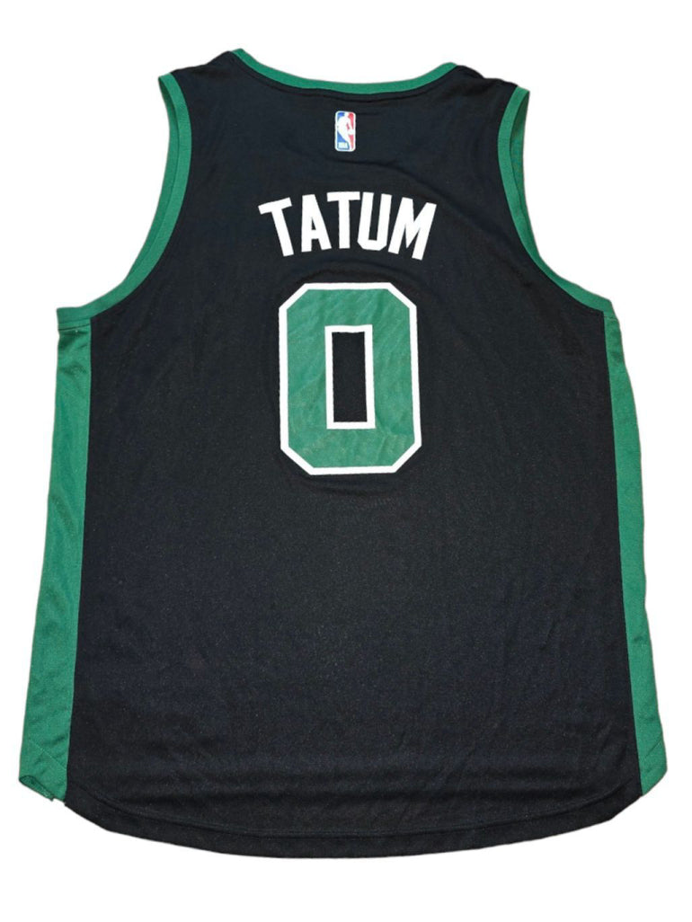 Men's Fanatics Basketball Jersey Jason Tatum Boston Celtics Black/Green - Size L