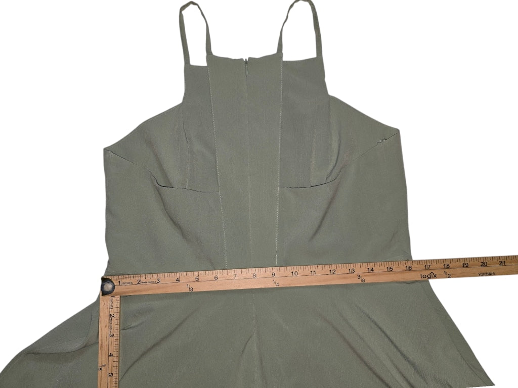 Women's LuLu's Sage Green Skater Dress XL Fit & Flare T Back