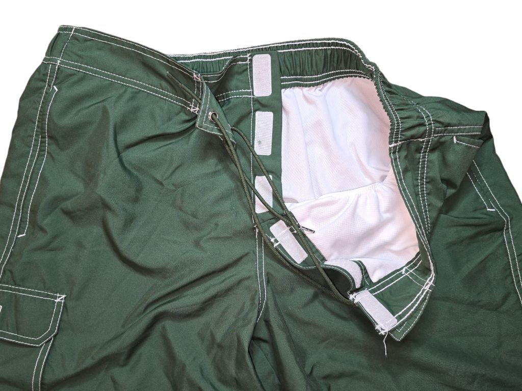 Vintage Men's Timberland Army Green Swim Trunks Size XL