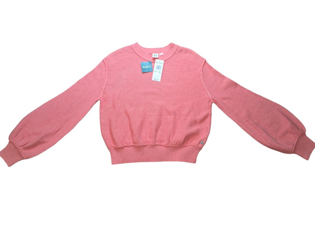 Women's ROXY Loft Music Pink Sweater Balloon Long Sleeve Size Large