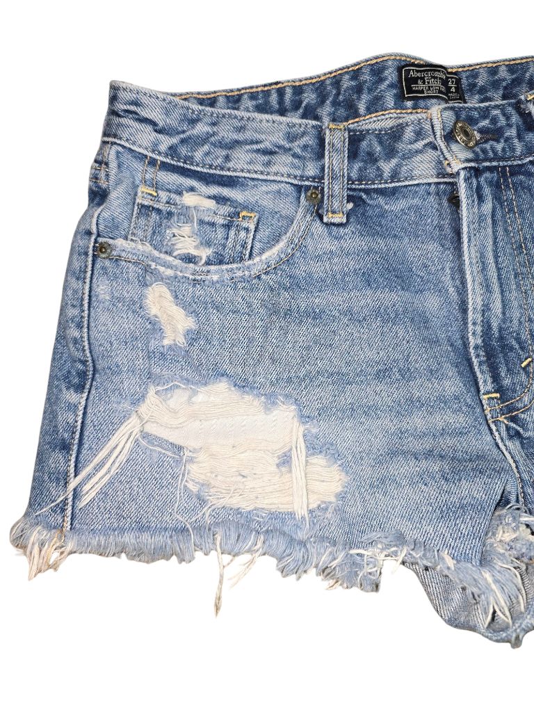 Abercrombie & Fitch Harper Low Rise Shorts Size 4/27 Distressed Jean Shorts