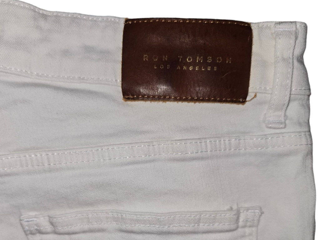 Men's Ron Tomson White Milano Fit Jeans W 38 L 32 Straight Taper Leg