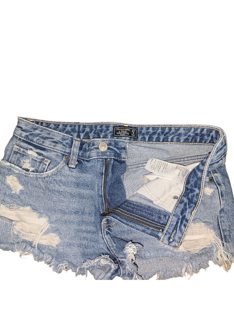 Abercrombie & Fitch Harper Low Rise Shorts Size 4/27 Distressed Jean Shorts