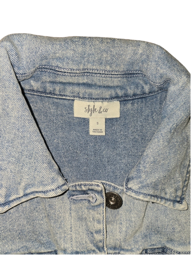 Women's Style & Co Denim Jacket Light Wash Blue Size SMALL MSRP $49.50