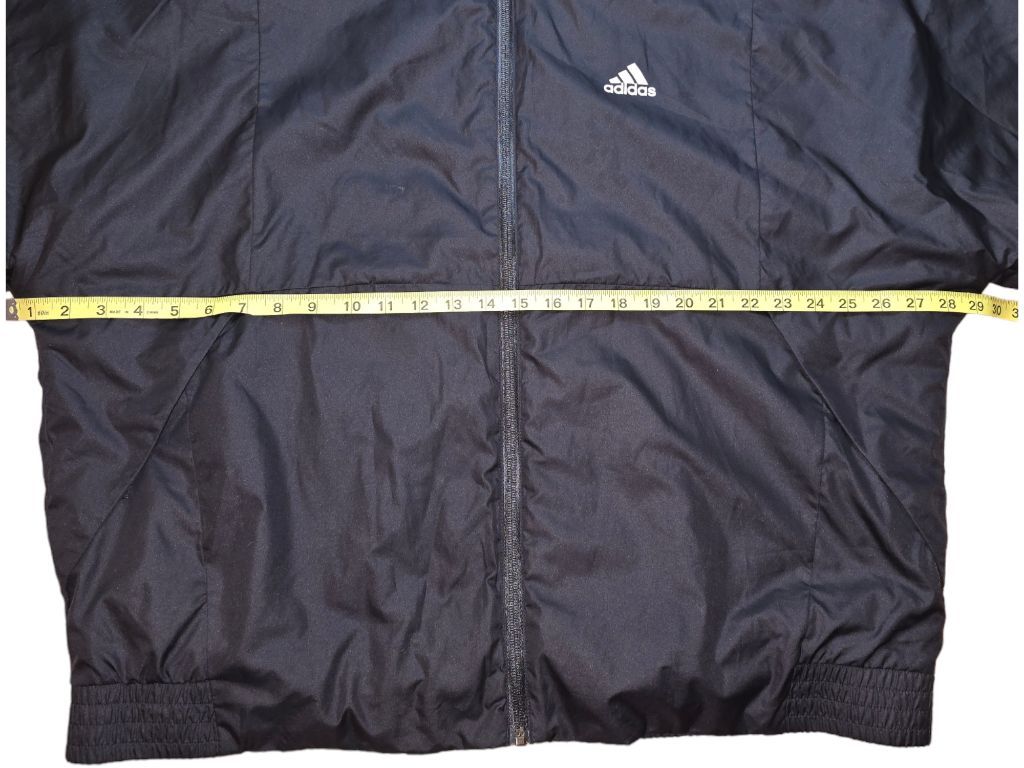 Men's Adidas Black Light weight Insulated Windbreaker Jacket Size XL