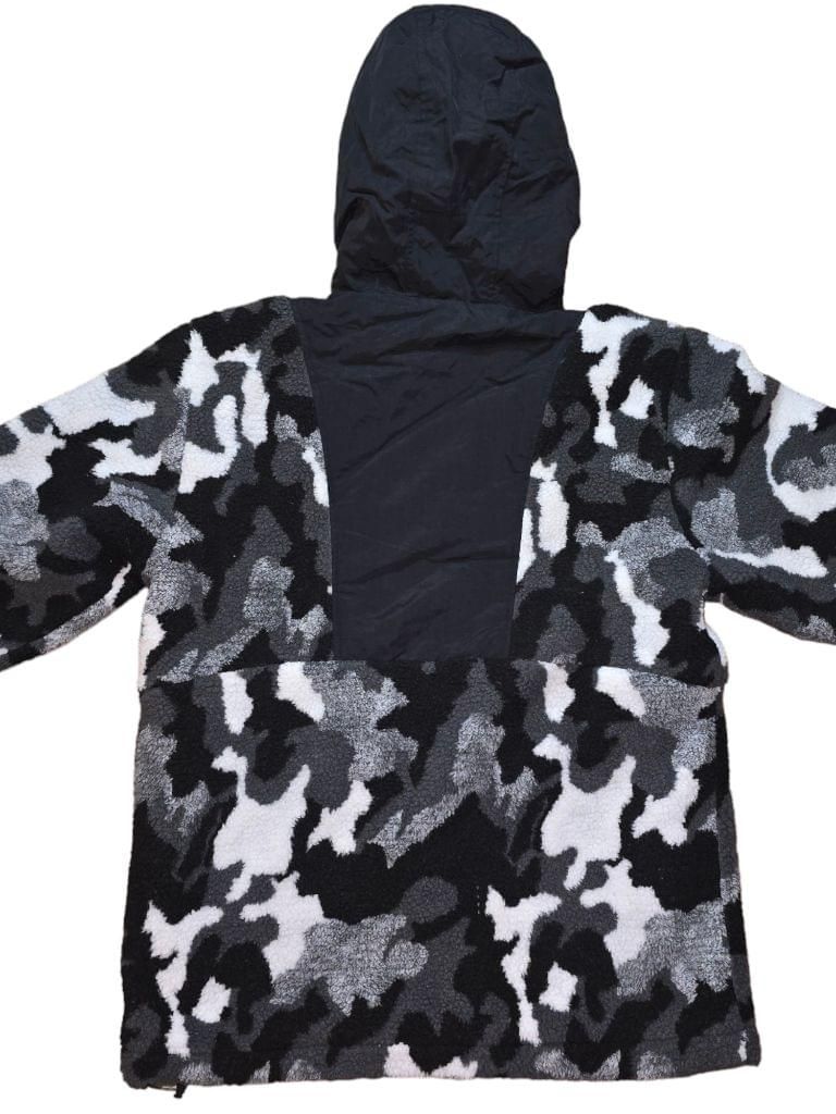 Men's Ethik Black Camouflage Fleece Pullover Hoodie Jacket - Size M MSRP $132