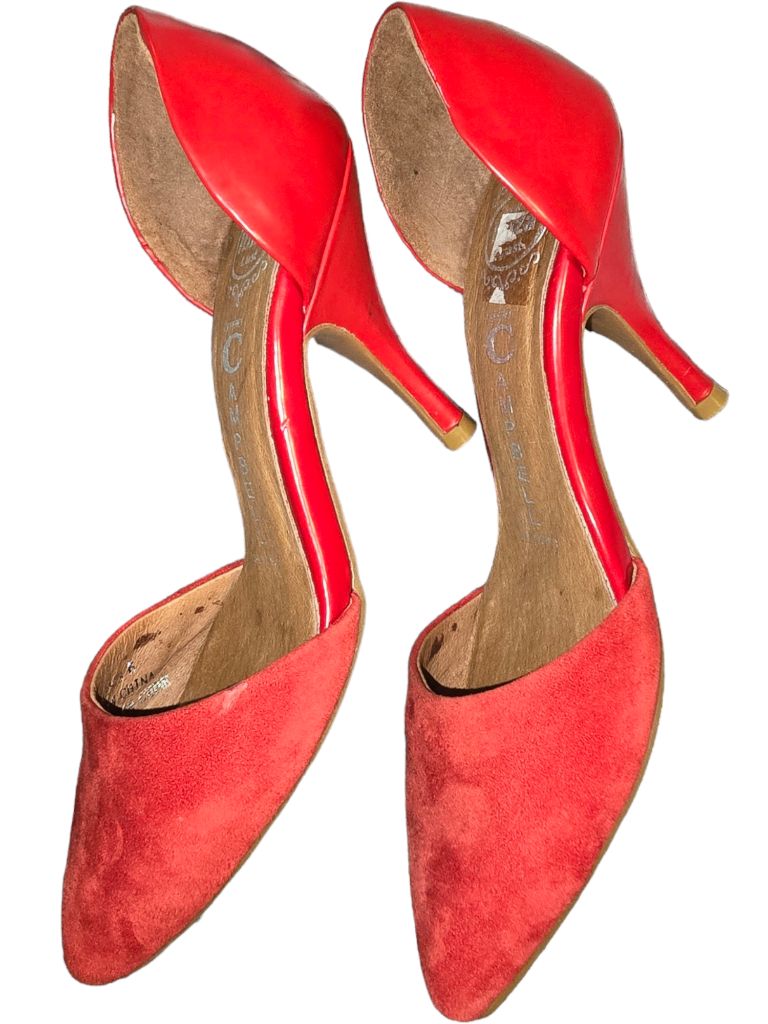 Jeffrey Campbell IBIZA LAST Red Suede Heels Size 6