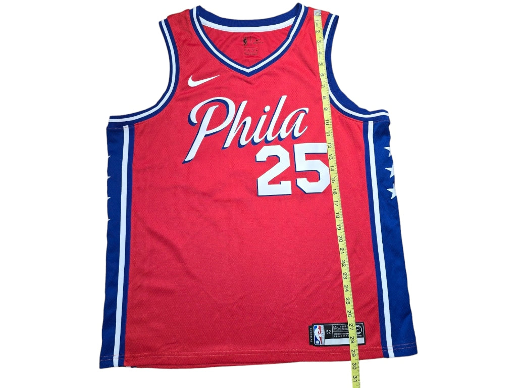 NBA Officially Licensed Jersey Philadelphia 76ers Sixers 25 Simmons Red Sz 52 XL