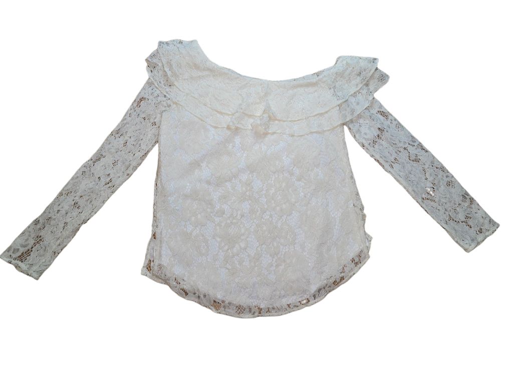 Women's River Island White Lace Top - Off Shouder  Size 6