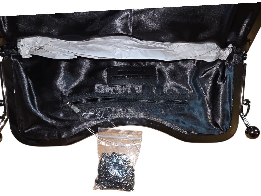 Women's Like Dreams Black Evening Clutch Rhinestone Sequince Bag