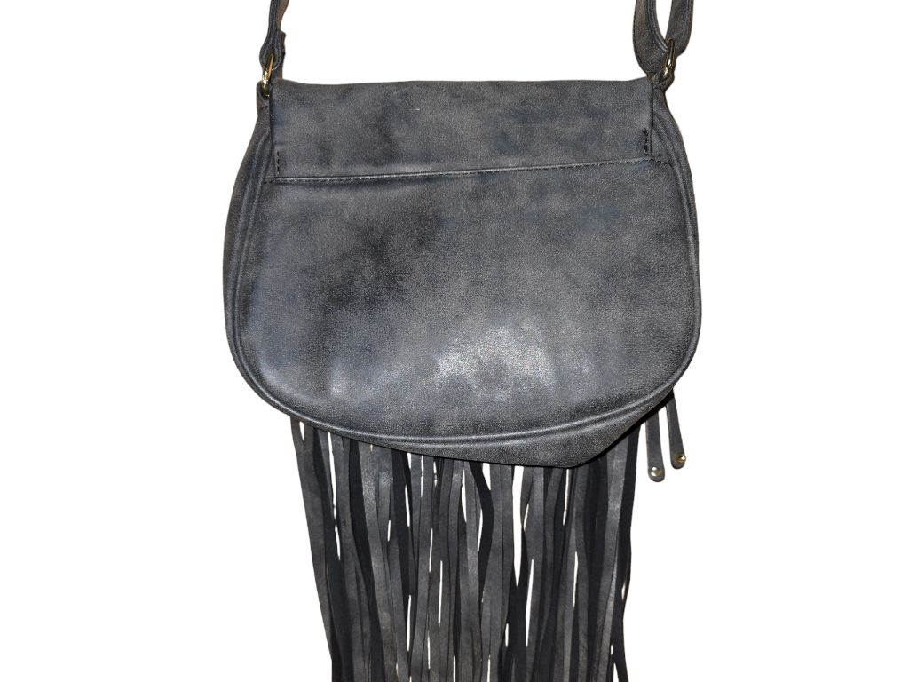 Women's Apt 9 Boho Gray Crossbody Fringe Bag