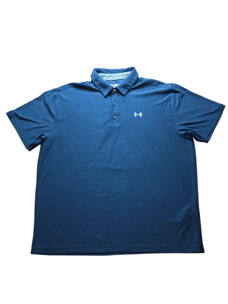 Men's Under Armour Blue Golf Polo Shirt 2XL Navy Blue