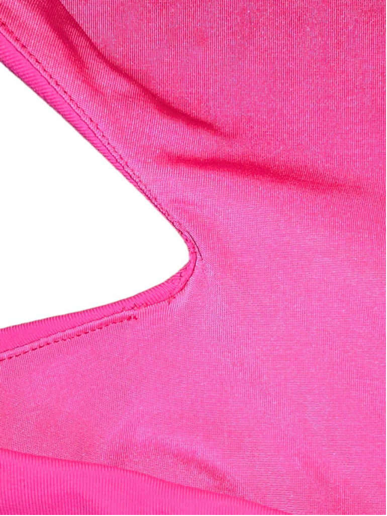 Y2K Women's bebe Pink Cut Out Bodycon Mini Dress Size XXS Open Back Barbie