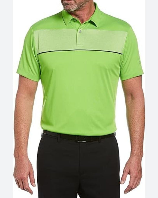 Men's PGA TOUR Jasmine Green Golf Polo Shirt Size M MSRP $60