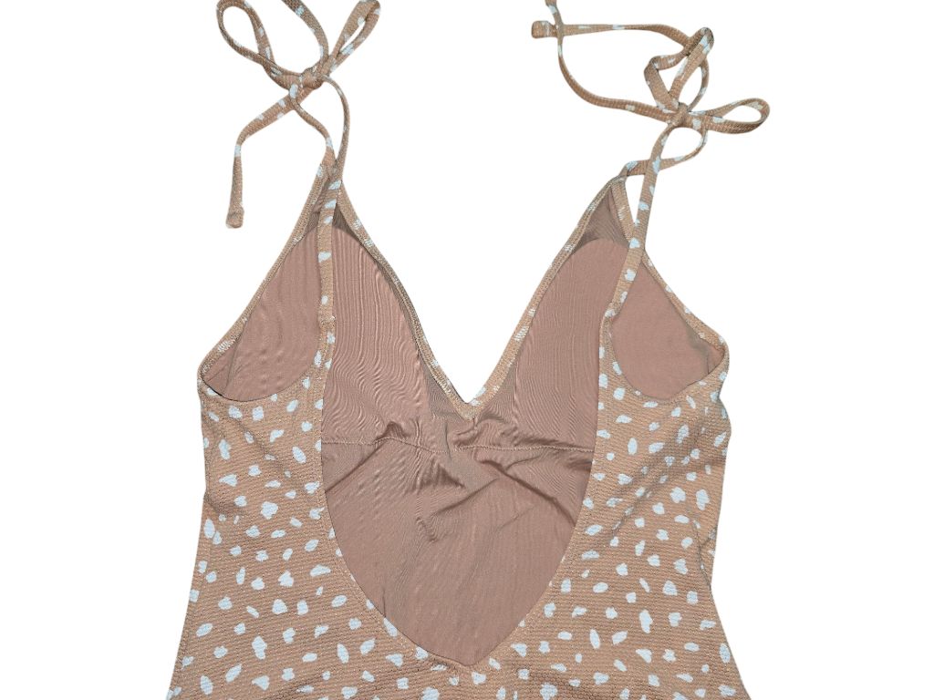 Women's Aerie Brown Polka Dot One-Piece Swimsuit Full Coverage - Size M