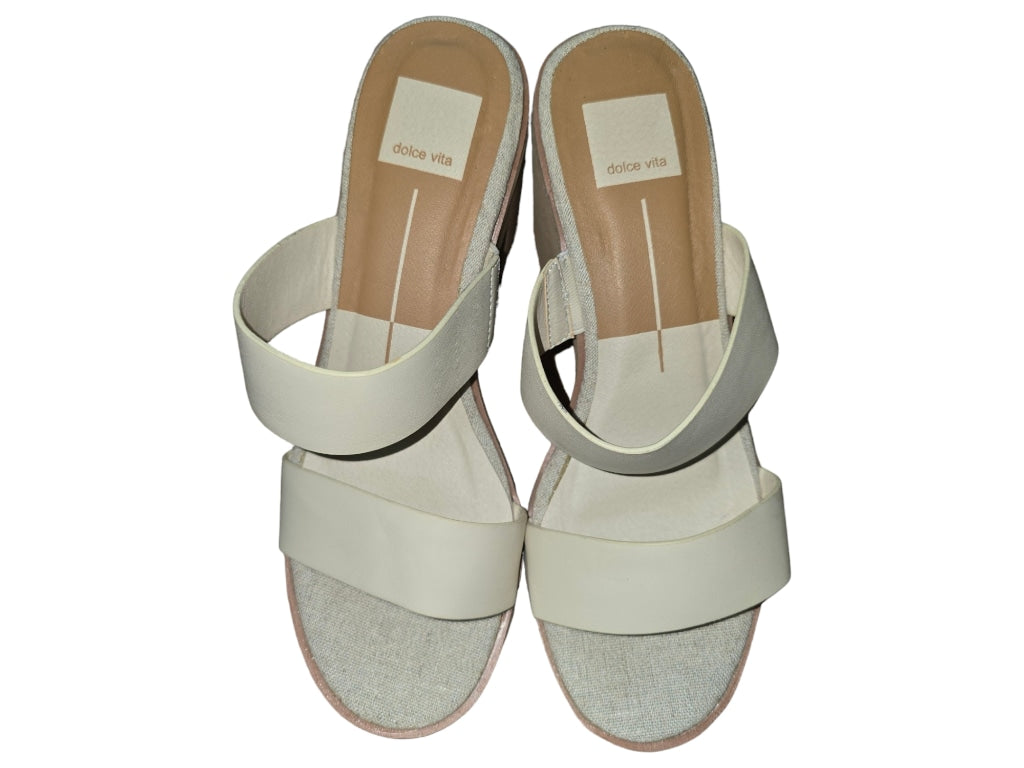 Women's Dolce Vita Maltes Sandals, Beige Size 8.5 Block Heel Platform