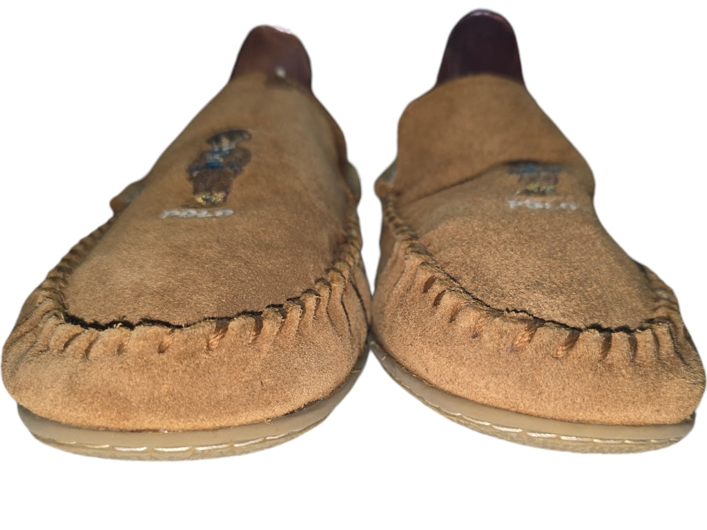 Polo Ralph Lauren Men's Brown Collins Heritage Icon Polo Bear Suede Slippers 11