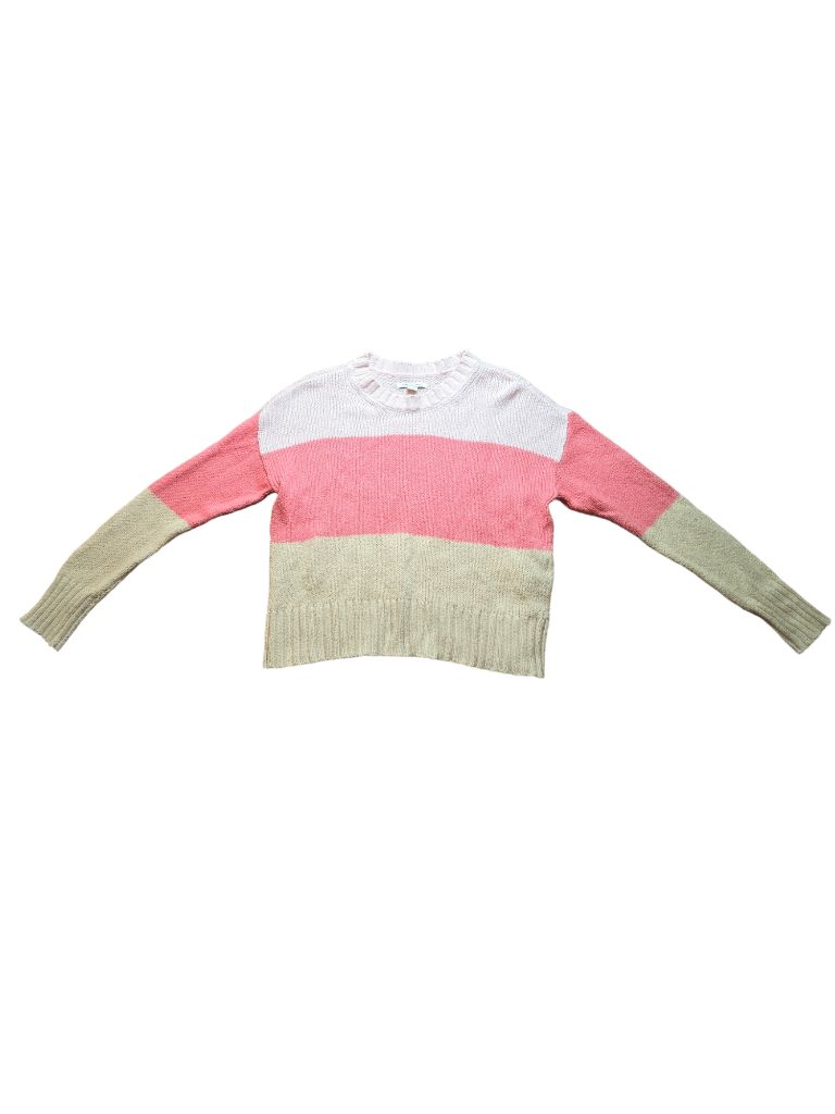 Women's American Eagle XS Pink Striped crewneck Sweater