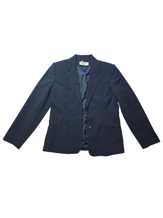 Women's Sag Harbor Blazer 4P Navy 2 Button Stretch Pettite