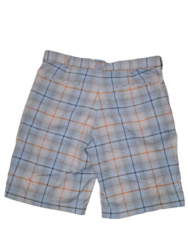 Men's Nike Golf Tour Performance Plaid Shorts - Blue/Orange - Size 36 Dri-Fit