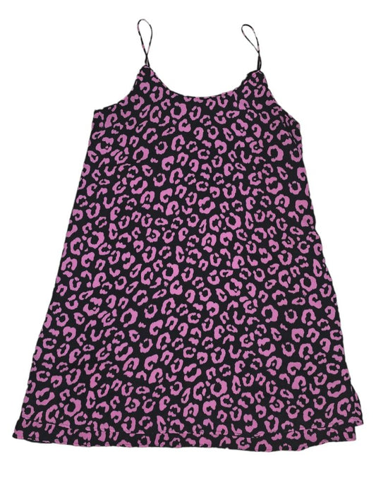 ALYA Pink Leopard Print Baby Doll  Dress XXS