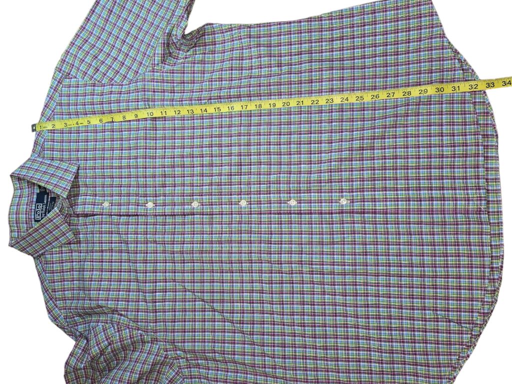 Men's Polo Ralph Lauren XXL Blue/Pink Plaid Shirt Regent Custom Fit