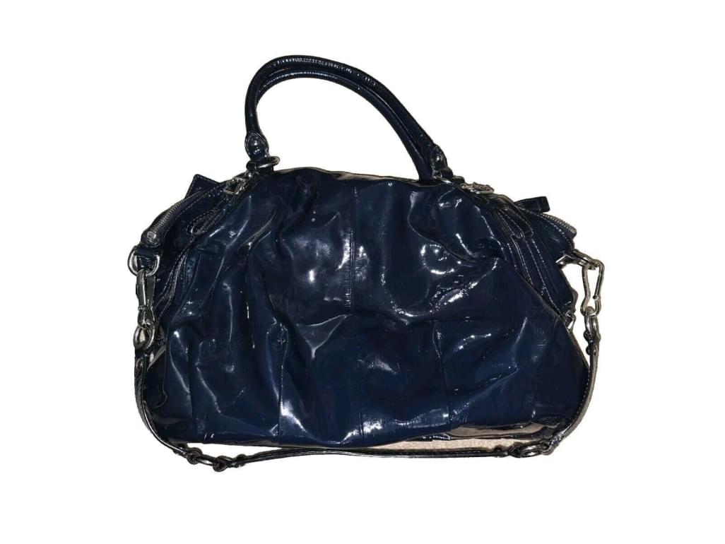 Coach Patent Leather Large Sophia 15915 Saphire Blue