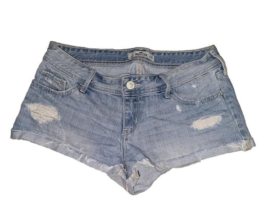 Y2K Hollister Low Rise Jean Distressed Short-shorts Denim Short Size 7