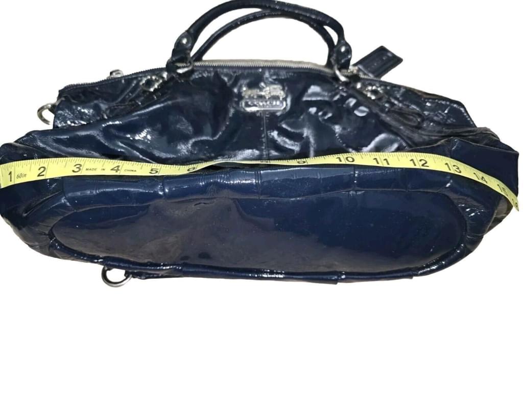 Coach Patent Leather Large Sophia 15915 Saphire Blue