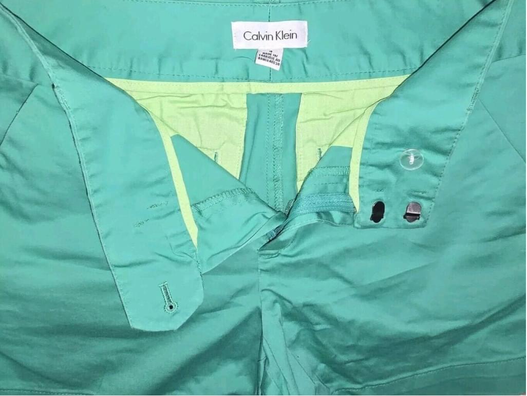 CALVIN KLEIN Shorts Turquoise Green Size 4 Cargo