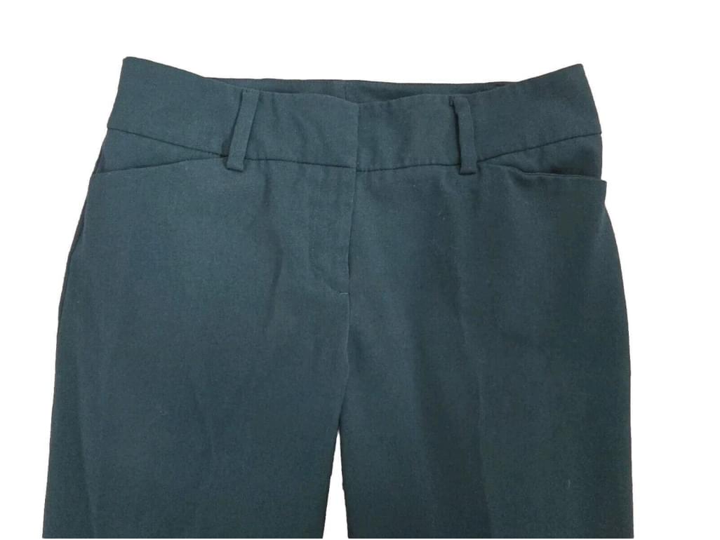 New York & Company 7th Avenue Design Studio Dark Green Straight Leg Pants Sz 8