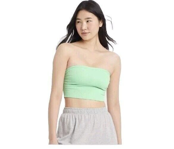 Colsie Removable Straps Bralette Tube Top Mint Green LARGE NWT