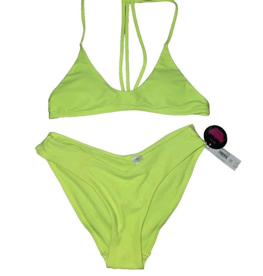 NWT NO boundaries Swim bikini Juniors Size SMALL Neon Yellow