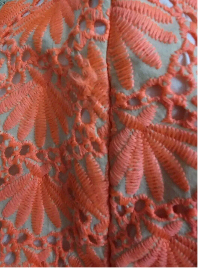 Lilly Pulitzer Mark Seashell Eyelet Skort Coral Size 2 Back Zipper Shorts