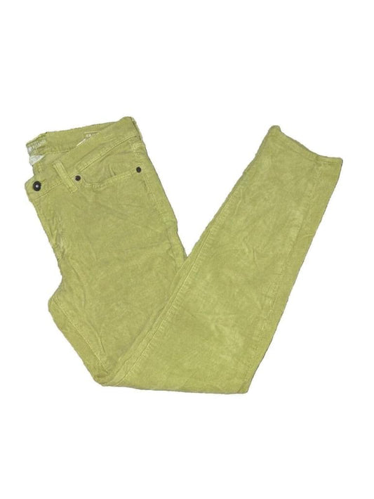 Lucky Brand Corduroy Pants Size 10 / 30 Mustard Yellow Charlie Skinny Tapered