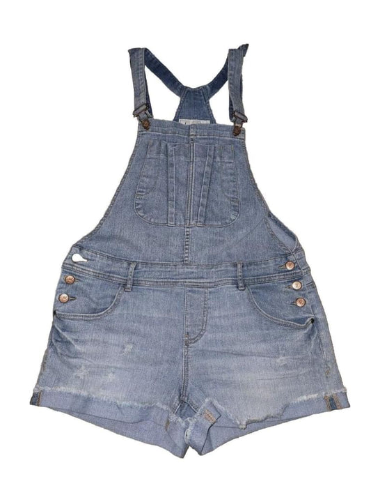 NWT American Rag Chambray Overall Jean Shorts Size 7 Light Blue Wash *MSRP $59*