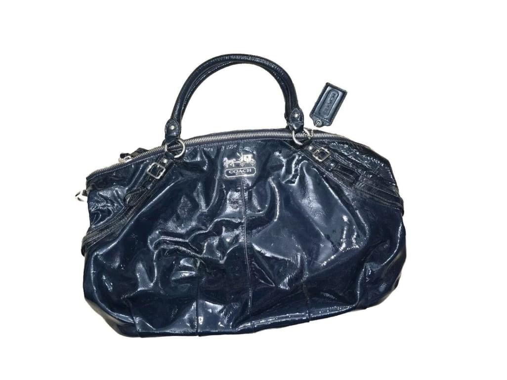 Coach Patent Leather Large Sophia 15915 Saphire Blue