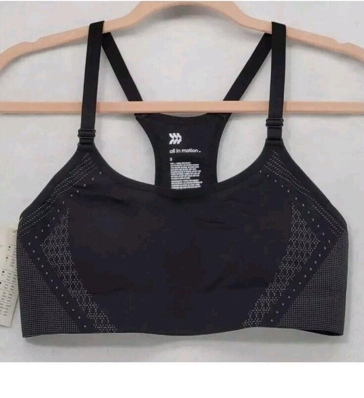 All in motion Women's Sport bra High support Seamless Bonded Black XL MSRP  $24