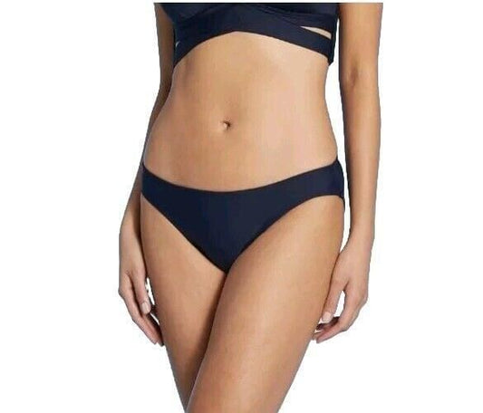 Kona Sol Bikini Bottom Hipster High Coverage Stretch Navy Blue SMALL