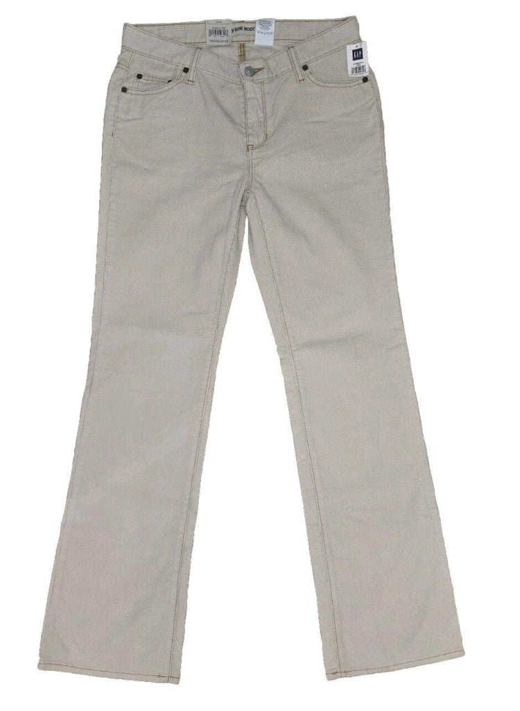 NWT VTG GAP Stretch Low Rise bootcut corduroy Stone Beige Jeans Pants SZ 6 Y2K