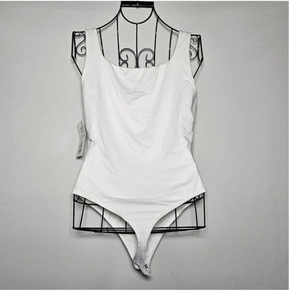 Sws Contour white fitted sleeveless Thong bodysuit nwt SMALL