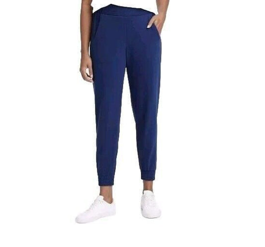 NWT All In Motion Mid-Rise French Terry Jogger Pants Navy Saphire Blue Size XL