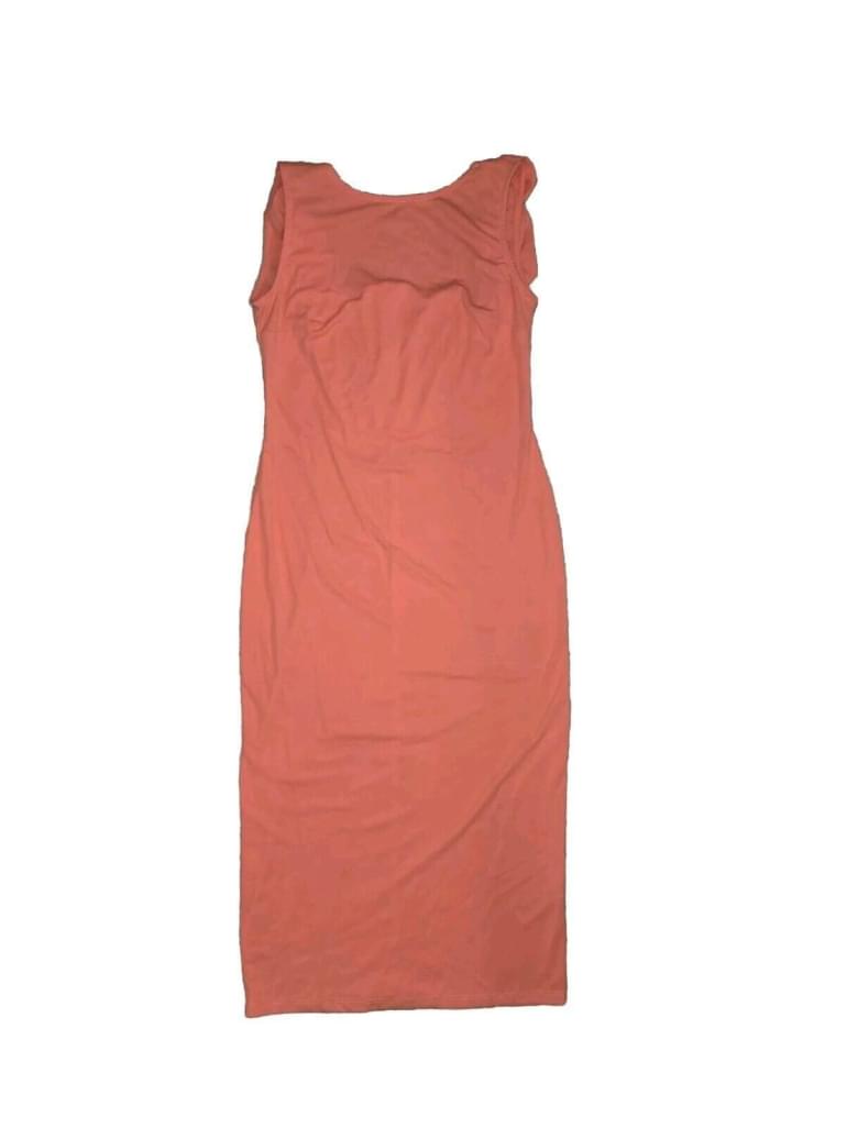 ASOS Tall Sz 10 Dress Sleeveless Open Back Drape Coral Orange Spring Summer