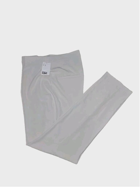 H&M Khaki Beige Tone Stetch Lightweight Slacks Size 12 NWT