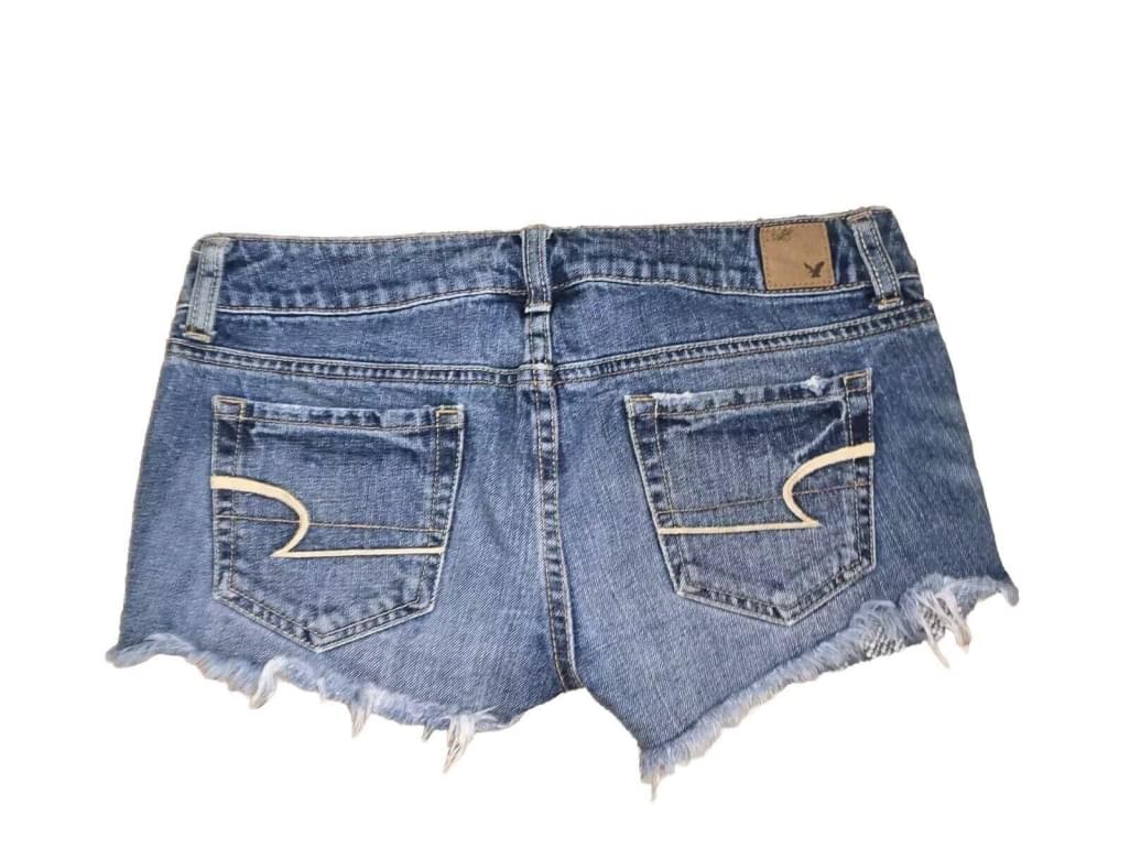 American Eagle Women's Denim Jean Shorts Festival Size 02 Low Rise