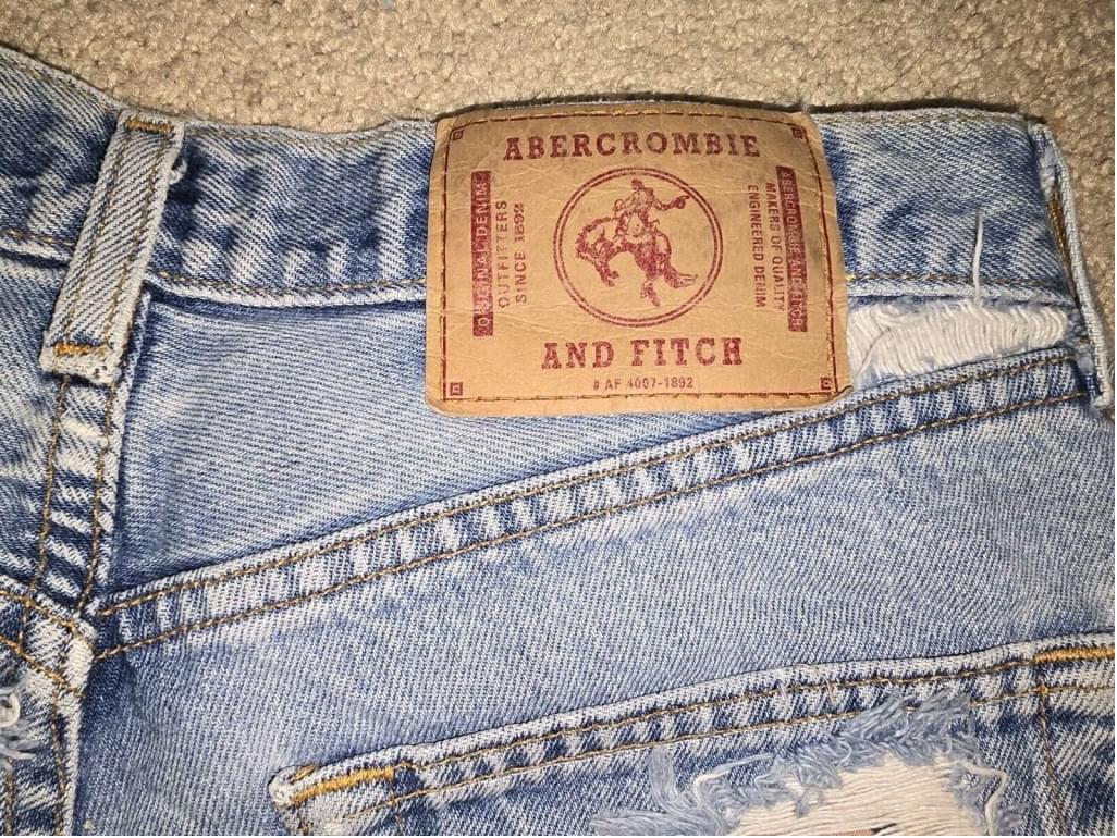 VTG Abercrombie & Fitch Ultra Distressed Cheeky Shorts SZ 4